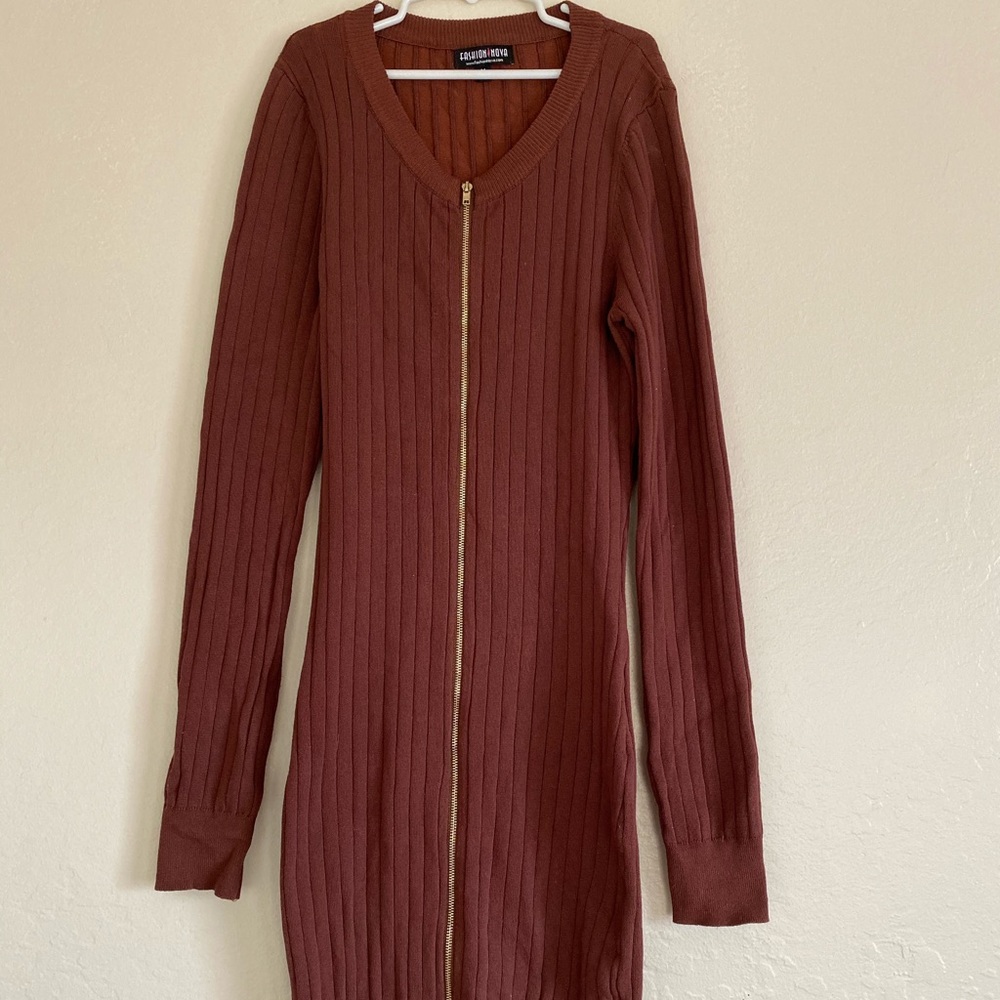 Fashion Nova Light Rosewood  Dress